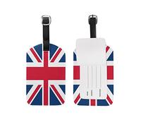 Domoko British Flag Union Jack Luggage Tags Travel ID Bag Tag 1 Piece