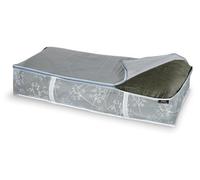 Domoliving Domopak 2Pc Peva White Leaf Print Underbed Storage Cover Set 95 X 45 X 18Cm