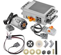 Domoni 15Pcs Power Function Motor Set 8293- M Motor Battery Box Switch Light Cable Compatible with Majoy Brands Technical Building Toys