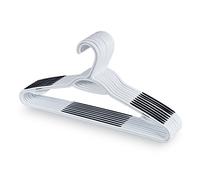 DOMOPAK Living 8001410073716 Set of 8 Clothes Hangers, Plastic, White, 0.8 x 42 x 21.5 cm