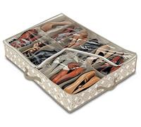 Domopak Living 8001410074294 Case Organiser 12 Compartments, Plastic, white, beige, 50 x 75 x 15 cm