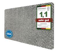 DOMOPRIMA Microfibre Dirt Trapper Mat 80 x 50 cm, Washable, Extremely Absorbent, Non-Slip Technology, Magic Clean Mat, Doormat in Herringbone Pattern (Anthracite Grey, 80 x 50 cm)