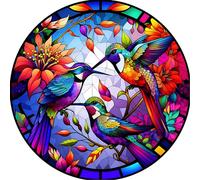 DOMROM Birds Diamond Art Painting Kits, Flowers Diamond Painting Kits for Adults Full Round Drill DIY 5D, Hummingbird Diamond Art Kits Gem Arts and Crafts Gift Home Wall Decor 30X30cm