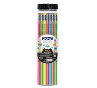 Doms Neon Rubber Tipped HB/2 Graphite Pencil | Jar Pack, 30 Pieces | Contains Pencils, Sharpener, Eraser & Scale