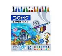 DOMS Non-Toxic Brush Pen in Cardboard Box (14 Assorted Shades x 1 Set)