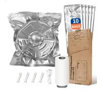 Domsanistor 10 PCS 3D Printer Filament Storage Bags 13x15in, Vacuum Sealed Light-Proof Moisture-Proof with USB Pump & 4 Reusable Seal Clips, for PLA PETG TPU Filament, 3D Printing Accessories