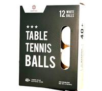 Domtek Ping Pong Balls 3 star- 40 + Pro ABS Table Tennis Balls Pack of 12- Ideal for Indoor and Outdoor Table Tennis (White)