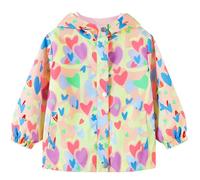 Domueay Kids Waterproof Jacket Hooded Lightweight Coat, Age 2-10 Years | Windproof Sunscreen Long Sleeve Zip Up Thin Outwear, Toddler Spring Autumn Warm Softshell Clothes School Outdoor Daily Wear