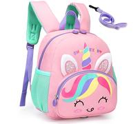 Domueay Toddler Backpack Kids School Bag Girls Mini Cute Backpack Nursery Kindergarten Children's Backpack with Reins Lightweight Waterproof Preschool Rucksack 1-5 Years