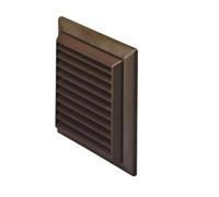 Domus 100mm Louvred Grille Wall Outlets - Brown