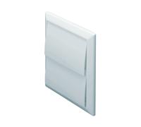 Domus 100mm Wall Outlets with Gravity Flaps - White