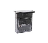 Domus 2201 Letterbox in Wrought Iron, Brushed Black