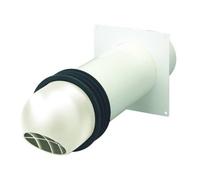Domus 2647W High Rise Through Wall Duct Installation Kit (150mm) White - 2647W