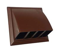 Domus 4902B Cowled Extractor Fan Grille with Damper 100mm / 4 Inch (Brown)