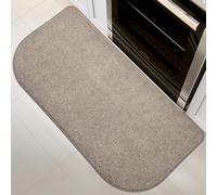 DOMUSTEX Washable Rug Runner 60 x 120 cm Semicircular Kitchen Runner Dirt Trapper Mat Indoor Non-Slip Bath Mat for Kitchen, Bathroom and Bedroom