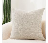 DOMVITUS Boucle Pillow Covers 20x20 Luxury Throw Pillow Covers Decorative Pillows for Bed Sofa Pillows for Living Room Accent Couch Pillows Soft Cushion Case, 1PC, Buttery Cream