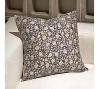 DOMVITUS Floral Pillow Covers 20x20, Throw Pillows for Couch, Block Print Pillow Cover, Decorative Neutral Accent Throw Pillow Covers for Living Room, 1PC, Taupe