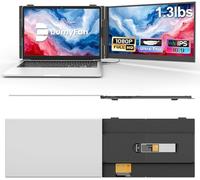 domyfan Laptop Screeen Extender, Ultra-Lightweight 600g, 14" Dual Laptop Monitor Extender, 1080P Full HD Screen Portable Monitor for Win,Mac,PS5,Switch,Plug & Play Work with 13.3"-17" Laptops