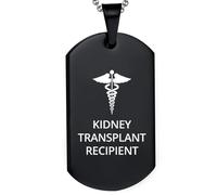 DOMYUHAO Medical Alert Dog Tag Necklace,SOS Emergency Health Life Alert ID Engraved Chain Pendant For Men Women, One Size, Stainless Steel, No Gemstone