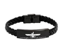 DOMYUHAO Personalized Custom Name Gifts Bracelets for Men,Farvahar Bracelet, Men Bracelet, Ahura Mazdā, Zoroastrian Bracelet, Persian Bracelet, Persian Jewelry (Style 2)