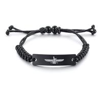 DOMYUHAO Personalized Custom Name Gifts Bracelets for Men,Farvahar Bracelet, Men Bracelet, Ahura Mazdā, Zoroastrian Bracelet, Persian Bracelet, Persian Jewelry (Style 9)