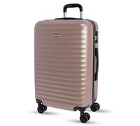 Don Algodon Medium Suitcase 23 kg | Rigid Travel Suitcase with 4 Double Wheels 360º, TSA Lock and Telescopic Handle | Waterproof Luggage for Airplane Travel, Champagne, 65x42x25 cm, Classic