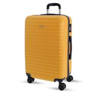 Don Algodon Medium Suitcase 23 kg | Rigid Travel Suitcase with 4 Double Wheels 360º, TSA Lock and Telescopic Handle | Waterproof Luggage for Airplane Travel, Lemon Tree, Mediano, Classic