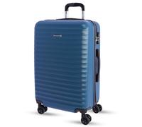 Don Algodon Medium Suitcase 23 kg | Rigid Travel Suitcase with 4 Double Wheels 360º, TSA Lock and Telescopic Handle | Waterproof Luggage for Airplane Travel, Blue, Mediano, Classic