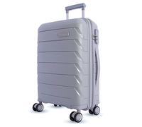 DON ALGODON Women’s Luggage - Grey Carry-On Luggage, 55x40x20, 36L, Polypropylene, 4-Wheel Spinner, Numeric Lock