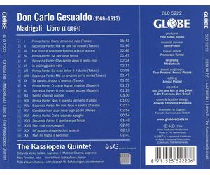 DON CARLO GESUALDO: MADRIGALI LIBRO 2 NEW CD