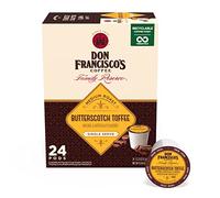 Don Francisco's Butterscotch Toffee Flavored Medium Coffee Pods - Pack of 24 - Recyclable Single Serving Coffee Pods Compatible with Your K-Cup Keurig Coffee Maker