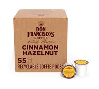 Don Francisco's Cinnamon Hazelnut Flavored (55 Count) Recyclable Single-Serve Coffee Pods, Compatible with Keurig K-Cup Brewers