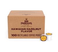 Don Francisco's Hawaiian Hazelnut Flavored (100 Count) Recyclable Single-Serve Coffee Pods, Compatible with Keurig K-Cup Brewers
