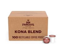 Don Francisco's Kona Blend Medium Roast Coffee Pods - Pack of 100 - Recyclable Single Serving Coffee Pods Compatible with Your K-Cup Keurig Coffee Machine