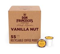 Don Francisco's Vanilla Nut Flavored Medium Roast Coffee Pods - 55 Count - Recyclable Single-Serve Coffee Pods, Compatible with your K-Cup Keurig Coffee Maker (Including 2.0)