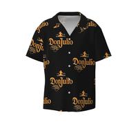 (Don Julio 1942 Tequila_5346) Men's Hawaiian Shirts Cuban Collar Vintage Bowling Short Sleeve Button Down Beach Shirt Casual Summer Vacation Wear Retro Tee