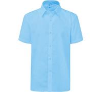 DON Last Man Stands Boys Uniform Short Sleeve Shirt Sky Blue 11-12 Years (13.5" Collar)