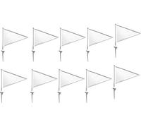 DON LAST MAN STANDS Cricket Boundary Marker Flags | White Plastic Ground Perimeter Flag Pack of 20