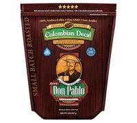 Don Pablo Colombian Decaf - Swiss Water Process Decaffeinated - Medium-Dark Roast Gourmet Coffee - 100% Arabica Whole Bean, Non-GMO, Low Acidity, 907g (2LB) Bag