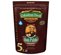 Don Pablo Colombian Decaf - Swiss Water Process Decaffeinated - Medium-Dark Roast Gourmet Coffee - 100% Arabica Whole Bean, Non-GMO, Low Acidity, 2.27kg (5LB)