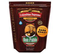 Don Pablo Colombian Supremo - Dark Roast Gourmet Coffee, 100% Arabica Whole Bean, Low Acidity, Non-GMO, 907g (2LB)