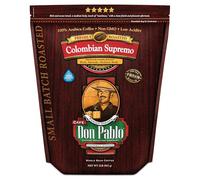 Don Pablo Colombian Supremo - Medium-Dark Roast Gourmet Coffee, 100% Arabica Whole Bean, Low Acidity, Non-GMO, 907g (2LB)