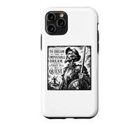 Don Quijote The Impossible Dream Woodcut Black Print Case for iPhone 11 Pro
