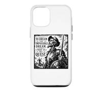 Don Quijote The Impossible Dream Woodcut Black Print Case for iPhone 12/12 Pro