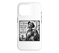 Don Quijote The Impossible Dream Woodcut Black Print Case for iPhone 16 Pro