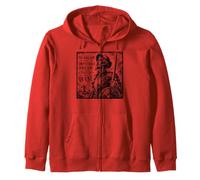 Don Quijote The Impossible Dream Woodcut Black Print Zip Hoodie