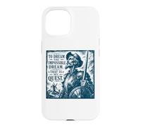 Don Quijote The Impossible Dream Woodcut Navy Print Case for iPhone 15