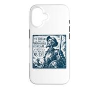 Don Quijote The Impossible Dream Woodcut Navy Print Case for iPhone 16