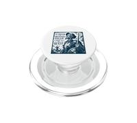 Don Quijote The Impossible Dream Woodcut Navy Print PopSockets PopGrip for MagSafe