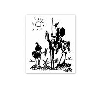 Don Quixote by Pablo Picasso Canvas Wall Art Famous Paintings Print on Canvas Reproduction Fine Art Oil Paintings Landscape Picture For Living Room Decor 40x50cm(16x20in)Frameless